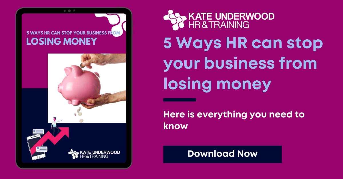 5 Ways HR Can save your Money Kate Underwood HR