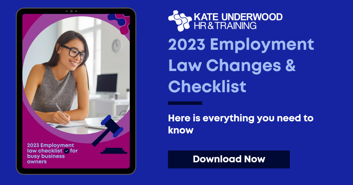2023 Employment Law Checklist Kate Underwood HR